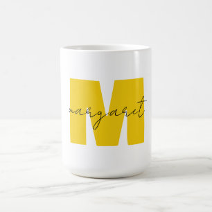 Personalisierte Monogramm Anfangsbuchstaben Name Kaffeetasse