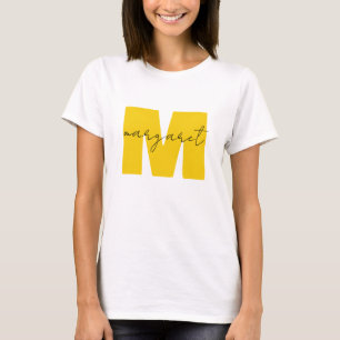 Personalisierte Monogramm Anfangsbuchstaben Name T-Shirt