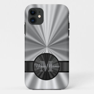 personalisierte Monogramm aus schlichtem Silber Case-Mate iPhone Hülle