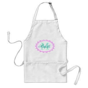 Personalisierte Monogramm Backform Schürze für F