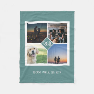 Personalisierte Monogramm benutzerdefinierte 4-Fot Fleecedecke