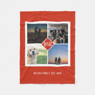 Personalisierte Monogramm benutzerdefinierte 4-Fot Fleecedecke