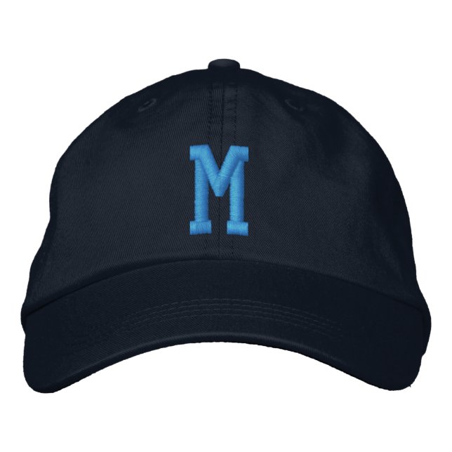 Personalisierte Monogramm-Bold-Initiale Bestickte Baseballkappe (Vorderseite)