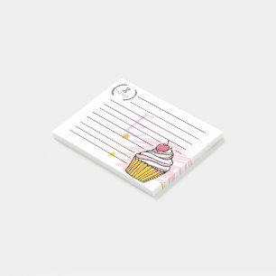 Personalisierte Monogramm-Cupcake-Post-It-Notes Post-it Klebezettel