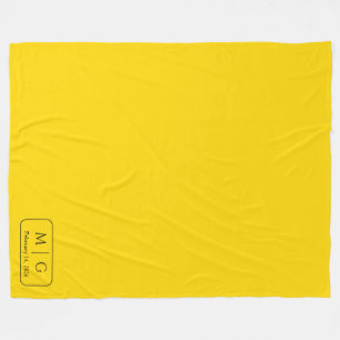 Personalisierte Monogramm-Datums-Flanelldecke als Fleecedecke