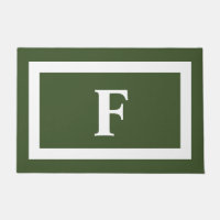 Personalisierte Monogramm dunkelgrüne Außenwand