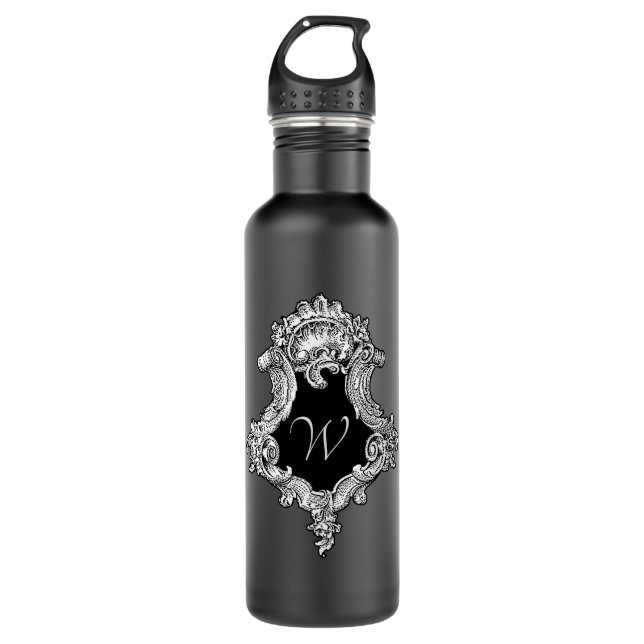 Personalisierte Monogramm Edelstahlflasche (Vorderseite)