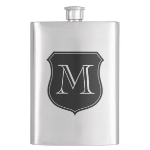 Personalisierte Monogramm-Edelstahlflasche Flachmann