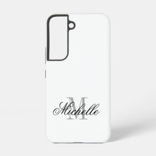 Personalisierte Monogramm elegante Schrift-Typogra Samsung Galaxy Hülle