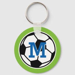 Personalisierte monogramm Fußball-Schlüsselanhä Schlüsselanhänger