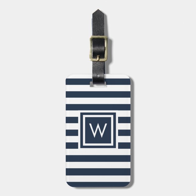 Personalisierte Monogramm Gepäckanhänger (Vorderseite vertikal)