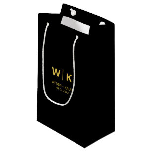 Personalisierte Monogramm Hochzeitsfeier Kleine Geschenktüte