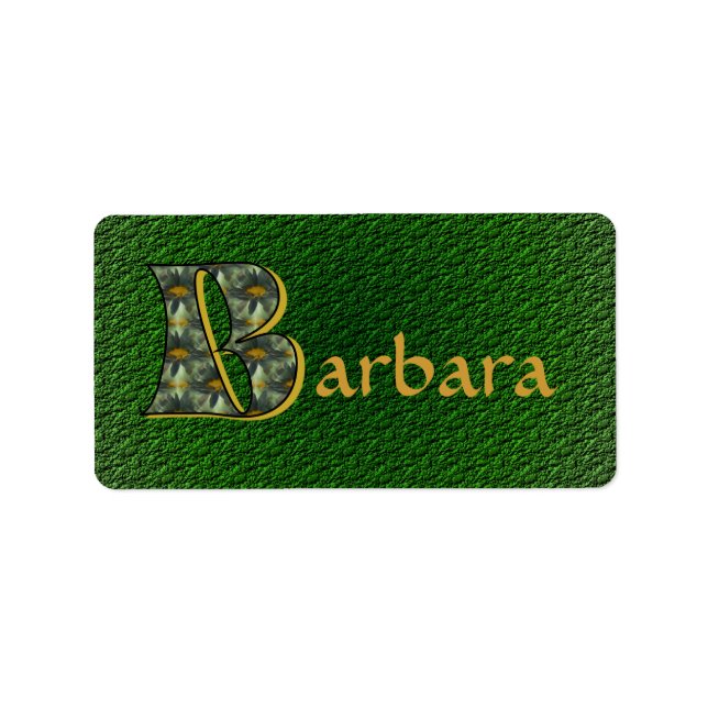 Personalisierte Monogramm-Initiale B Gänseblümchen Adressaufkleber (Vorne)