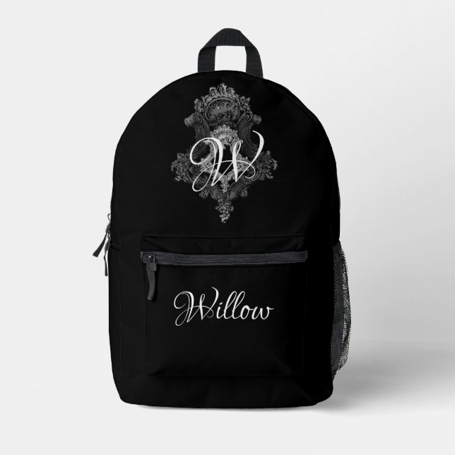 Personalisierte Monogramm-Initiale  Bedruckter Rucksack (Vorderseite)