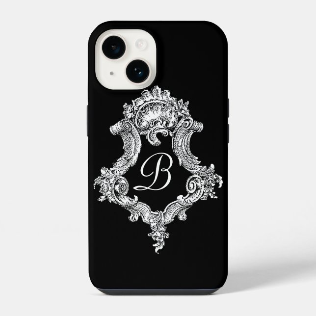Personalisierte Monogramm-Initiale iPhone Hülle (Rückseite)