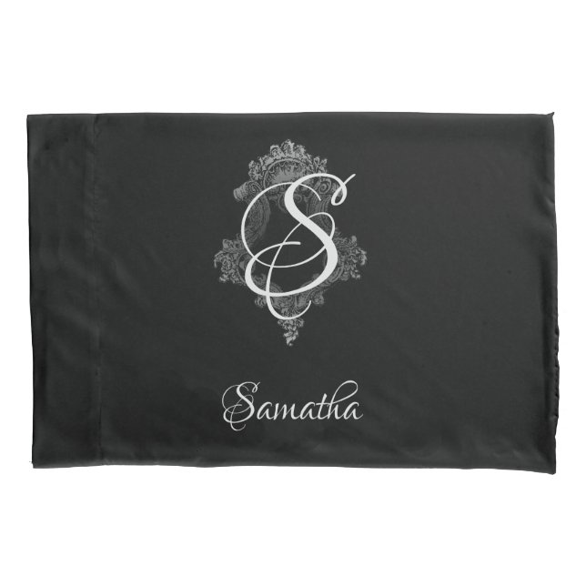 Personalisierte Monogramm-Initiale Kissenbezug (Vorderseite)