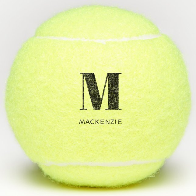 Personalisierte Monogramm-Initiale Name Tennisbälle (Monogram initial minimalist personalized tennis balls)