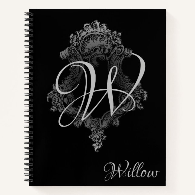 Personalisierte Monogramm-Initiale Notizbuch (Vorderseite)