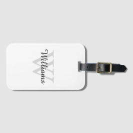 Personalisierte Monogramm-Initiale und Name Gepäckanhänger
