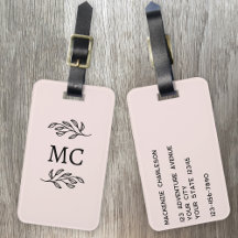 Personalisierte Monogramm-Initialen Botanischer Bl