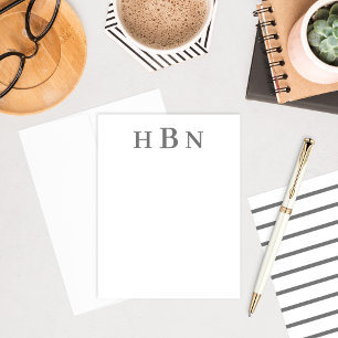 Personalisierte Monogramm-Initialen der klassische Mitteilungskarte