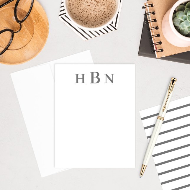 Personalisierte Monogramm-Initialen der klassische Mitteilungskarte (Von Creator hochgeladen)