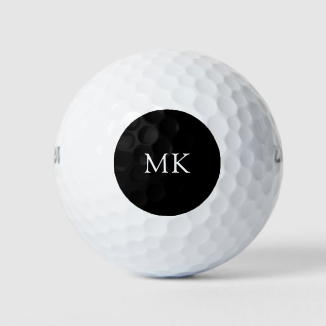 Personalisierte Monogramm-Initialen Modernes Schwa Golfball (Vorderseite)