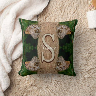 Personalisierte Monogramm-Initialen-Name Schmetter Kissen