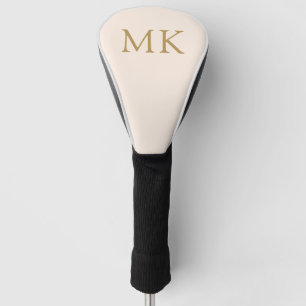 Personalisierte Monogramm-Initialen Rosa Moderne Golf Headcover