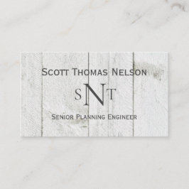 Personalisierte Monogramm-Initialen rustikal Visitenkarte