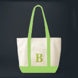 Personalisierte Monogramm LIME GREEN NATÜRLICHE Tragetasche<br><div class="desc">Personalisierte Monogramm LIME GREEN NATÜRLICHE TASCHE. Individuell gestalten Sie Ihre eigene Tasche!</div>