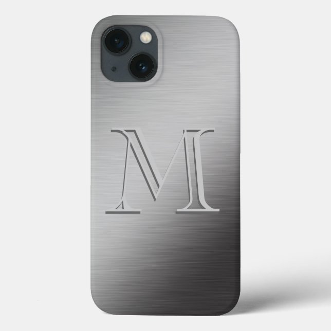 Personalisierte Monogramm-Metallspur Case-Mate iPhone Hülle (Rückseite)