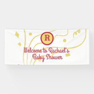Personalisierte Monogramm Name Confetti Babydusche Banner