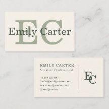 Personalisierte Monogramm-Name Elegante Geschäftsk