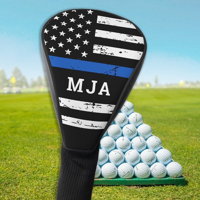 Personalisierte Monogramm-Polizei für die dünne bl Golf Headcover (Von Creator hochgeladen)