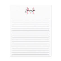 Personalisierte Monogramm-Stationery 4,5" x 5,6"