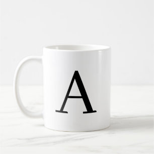 Personalisierte Monogramm-Tasse - Briefkaffee m Kaffeetasse