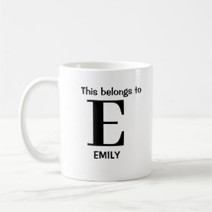Personalisierte Monogramm-Tasse Kaffeetasse