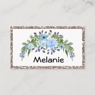 Personalisierte Monogramm Text Aquarell Blume Flor Visitenkarte