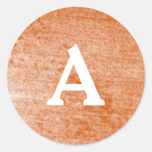 Personalisierte Monogramm-Umschlag Aufkleber rot/w