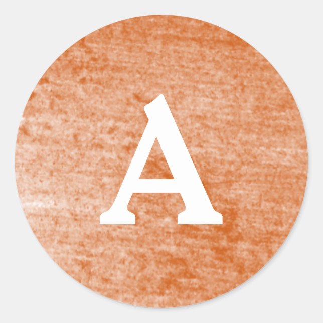 Personalisierte Monogramm-Umschlag Aufkleber rot/w (Vorderseite)