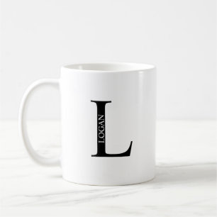Personalisierte Monogramm und Name Coffee Tasse