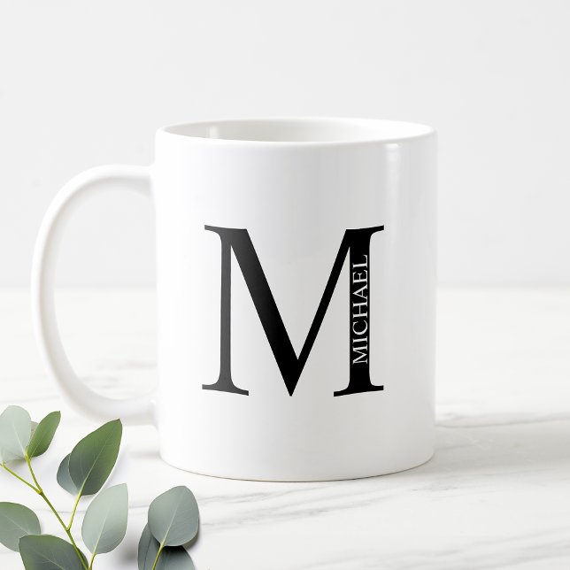 Personalisierte Monogramm und Name Coffee Tasse (Von Creator hochgeladen)