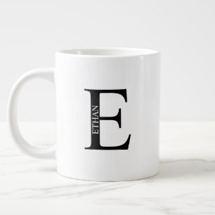 Personalisierte Monogramm und Name Giant Coffee Ta Jumbo-Tasse