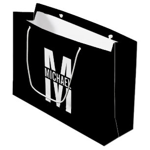 Personalisierte Monogramm und Name große Geschenkt Geschenktüte