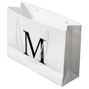 Personalisierte Monogramm und Name große Geschenkt Geschenktüte
