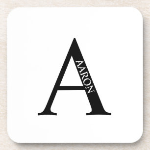 Personalisierte Monogramm- und Namens-Getränkekart Getränkeuntersetzer