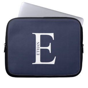 Personalisierte Monogramm- und Namens-Laptop-Hülle Laptopschutzhülle
