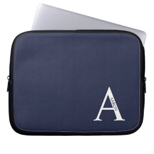 Personalisierte Monogramm- und Namens-Laptop-Hülle Laptopschutzhülle