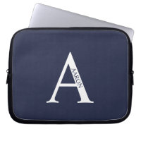 Personalisierte Monogramm- und Namens-Laptop-Hülle